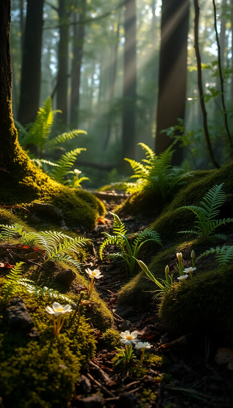 Free Spring Forest Floor iPhone Sophisticated Background